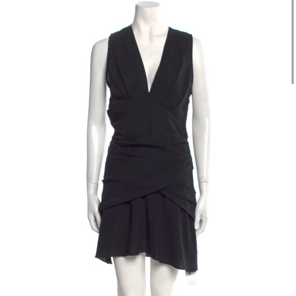 Iro Vneck Mini Black Dress